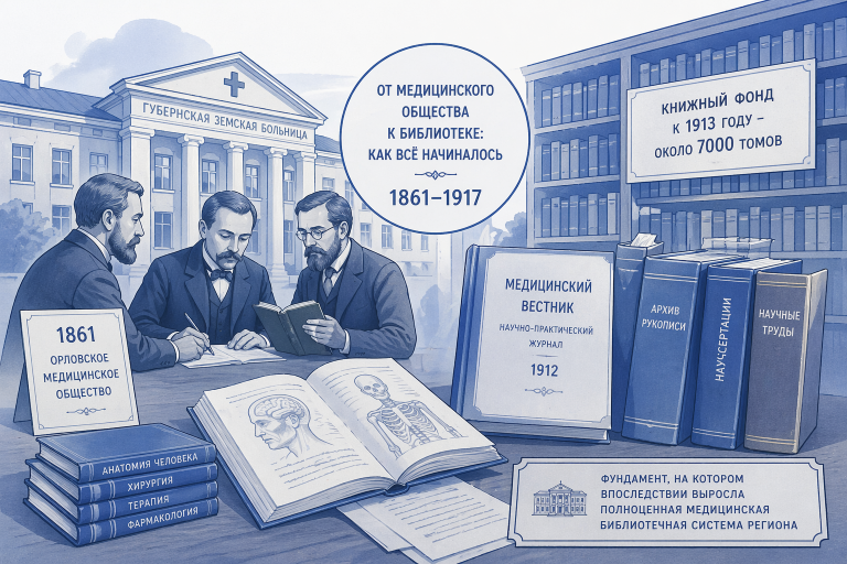 От медицинского общества к библиотеке: как всё начиналось (1861–1917)